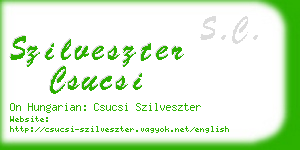 szilveszter csucsi business card